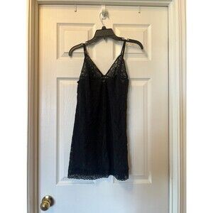 Victoria's Secret Black Lace Slip Dress Size XL
